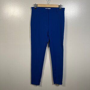 Sandro Paris Ankle Zip Pants Size 40 US 8 Cobalt Blue Skinny Work Career Office